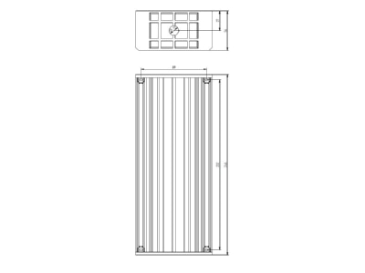 Dimensional drawing Grothe UPK 809 Recessed mounted box for doorbell