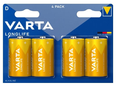 Produktbild Varta 4120  VE4  Batterie D LONGLIFE 4120  Inhalt  4 