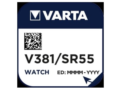 Product image Varta V 381 Stk 1 Battery Button cell 45mAh 1 55V
