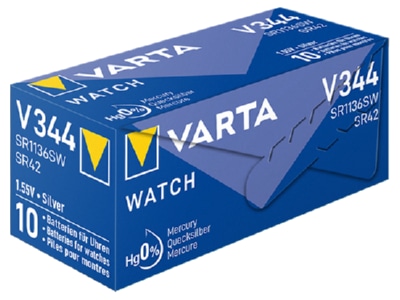 Product image back Varta V 344 Stk 1 Battery Button cell 100mAh 1 55V
