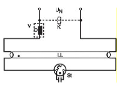 Connection diagram LEDVANCE ST 171 25er Starter for CFL for fluorescent lamp
