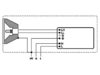 Wiring plan LEDVANCE PTi 70 220 240 S Electronic ballast 1x73W
