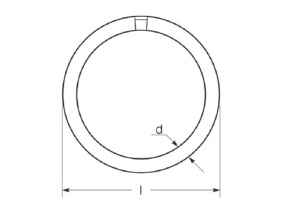 Dimensional drawing Radium NL T9 22W 840C G10Q Fluorescent lamp ring shape 22W 29mm