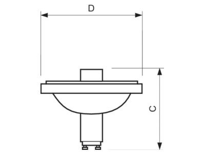 Dimensional drawing Philips Licht CDM R111  68944700 Metal halide reflector lamp 39W 24  CDM R111 68944700