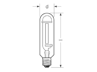 Strichzeichnung Radium RNP T LR250WS230 E40 Natriumdampflampe