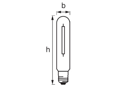 Mazeichnung LEDVANCE NAV T 70W SUPER 4Y Natriumdampf Hochdruckl  E27