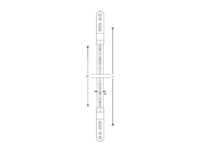 Dimensional drawing Radium ITT 1000W235V01X0 IR lamp 1000W 235V