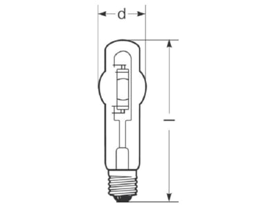 Mazeichnung Radium HRI BT400WDPRO230E40 Halogenmetalldampflampe