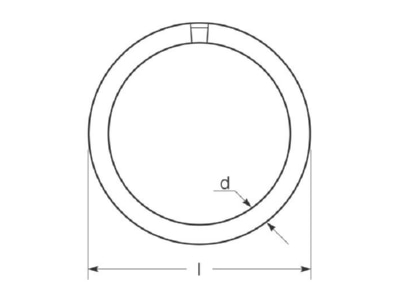 Dimensional drawing Radium NL T9 22W 840C G10Q Fluorescent lamp ring shape 22 89999999W