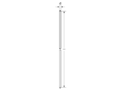 Dimensional drawing Radium NL T8 18W 830 G13 Fluorescent lamp 18 8W 26mm 3000K