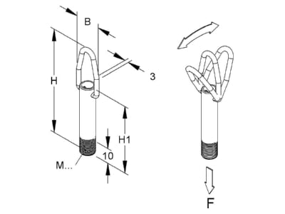 Dimensional drawing Kleinhuis 167 50 Flange nipple for luminaire