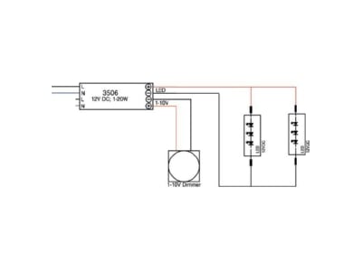 Mazeichnung Brumberg 00003506 LED Konverter 20W 12VDC 3506