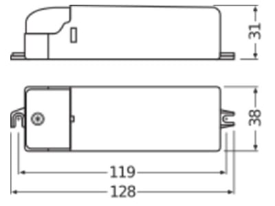 Dimensional drawing LEDVANCE ET PARROT 70 220240I Transformer LV lamp 20   70W