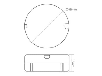 Dimensional drawing Nobile EL 9R 12V Transformer LV lamp