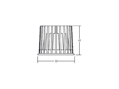 Dimensional drawing 1 Brumberg 12925003 LED lamp Multi LED white
