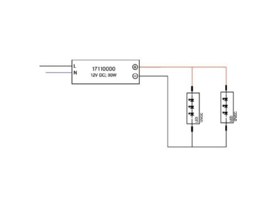 Mazeichnung Brumberg 17110000 LED Netzgeraet 12VDC 30W 2000mm Kab