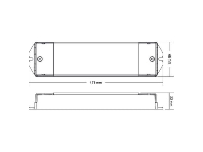 Dimensional drawing Brumberg 18195000 LED driver