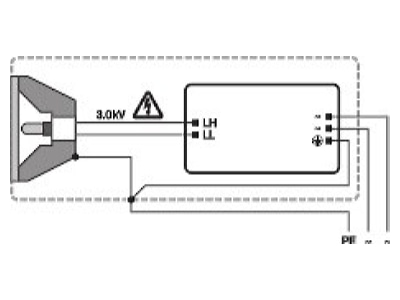 Connection diagram LEDVANCE PTi 35 220 240S Mini Electronic ballast
