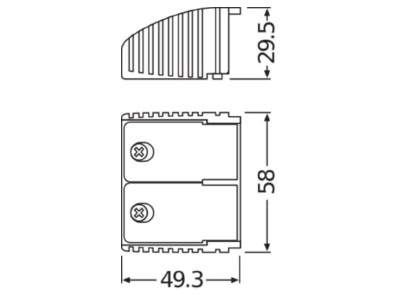 Mazeichnung LEDVANCE OTCABLECLAMP B STYLE Anschlusskasten EVG