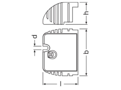 Mazeichnung LEDVANCE OTCABLECLAMP F STYLE Anschlusskasten EVG