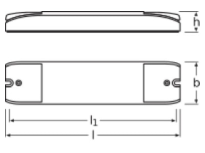 Dimensional drawing LEDVANCE OT DMX RGBW DIM12 24 LED driver