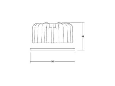 Dimensional drawing Brumberg 12920003 LED module 6W white