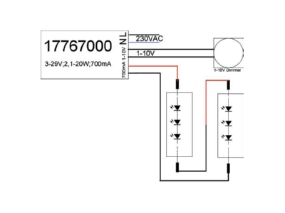 Dimensional drawing Brumberg 17767000 LED driver