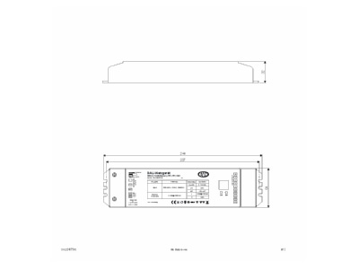 Dimensional drawing EVN DALD24075VS System component for lighting control