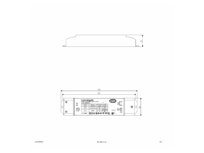 Mazeichnung EVN EFDP24050VS Funk Dimmer Empfaenger inkl Netzgeraet