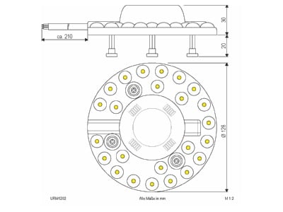 Mazeichnung EVN URM1202 LED Umruestmodul 3000K