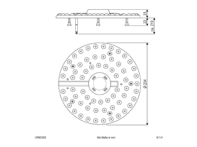 Mazeichnung EVN URM2402 LED Umruestmodul 3000K