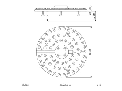 Mazeichnung EVN URM2440 LED Umruestmodul 4000K