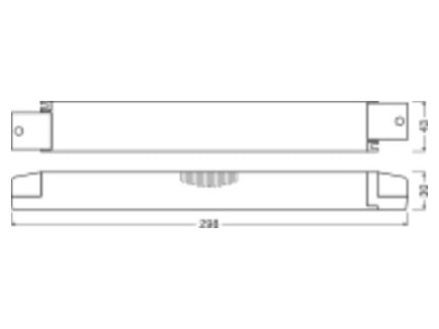 Dimensional drawing LEDVANCE DR SUP100 220 240 24 LED driver