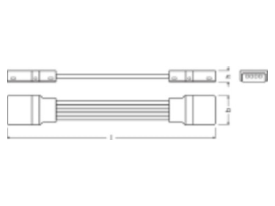 Dimensional drawing LEDVANCE LSAYPFMCSWP550P  VE2  Accessory for light rope LSAYPFMCSWP550P VE2