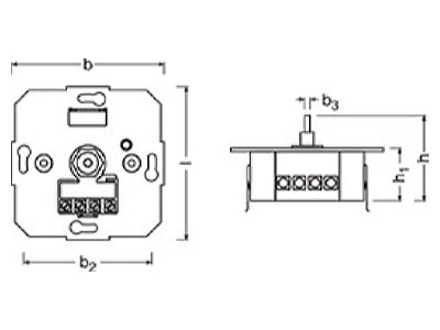 Dimensional drawing Ledvance DALI MCU TW G2 Control unit for lighting control