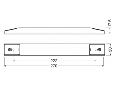 Dimensional drawing Ledvance OT SLIM30 220 240 24 LED driver