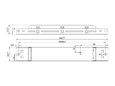 Mazeichnung Radium OTDA4439 DALI LED Treiber 37W 200 350mA