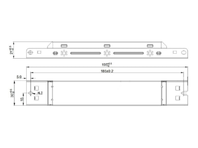Mazeichnung Radium OTNA4436 LED Treiber 40W 200 350mA