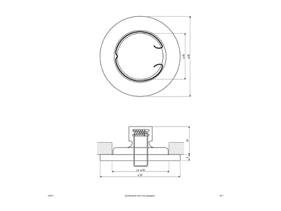 Mazeichnung EVN 523 011 chr EB Leuchte 50W 230V IP20