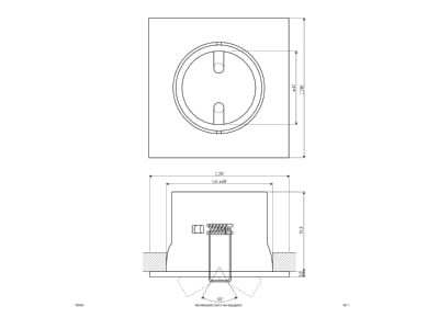 Mazeichnung EVN 759 401 NV EB Leuchte ws 50W