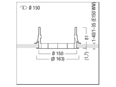 Mazeichnung Zumtobel PANOS INF  60800774 Planarring PANOS INF 60800774