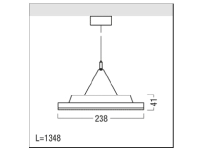 Mazeichnung Zumtobel MIREL L DI  42183047 LED Pendelleuchte 5600 830 EVG ASQ1 MIREL L DI 42183047