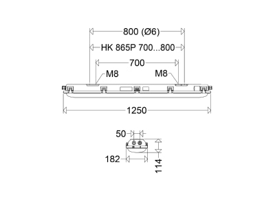 Ma�zeichnung Schuch nD866F 12L42 Ex LED Wannenleuchte