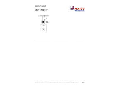 Schaltbild Maico ECA 120 24V Kleinraumventilator DN120