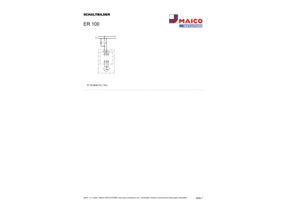 Schaltbild Maico ER 100 Ventilator 31W 101cbm h IPX5