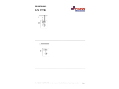 Circuit diagram Maico EZQ 25 2 B two way industrial fan 250mm
