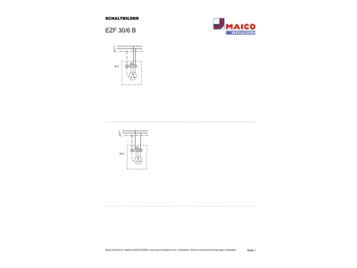 Circuit diagram Maico EZF 30 6 B two way industrial fan 300mm
