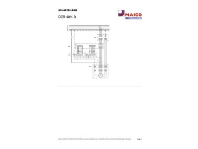 Circuit diagram Maico DZR 40 4 B Fan 
