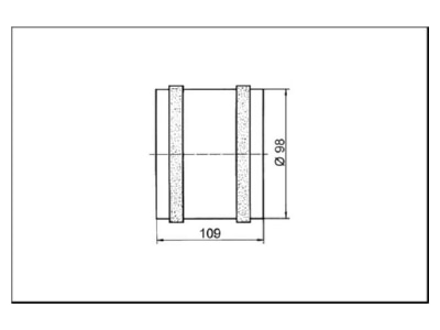 Dimensional drawing Maico ECA 11 E Small room ventilator flush mounted