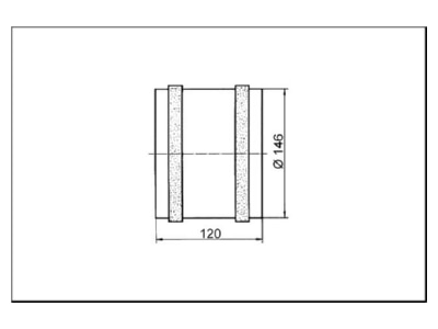 Dimensional drawing 1 Maico ECA 15 4 E Small room ventilator flush mounted
